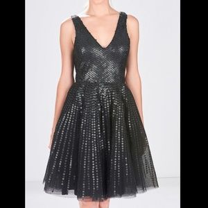 PARKER Black Sequined Theater Dress